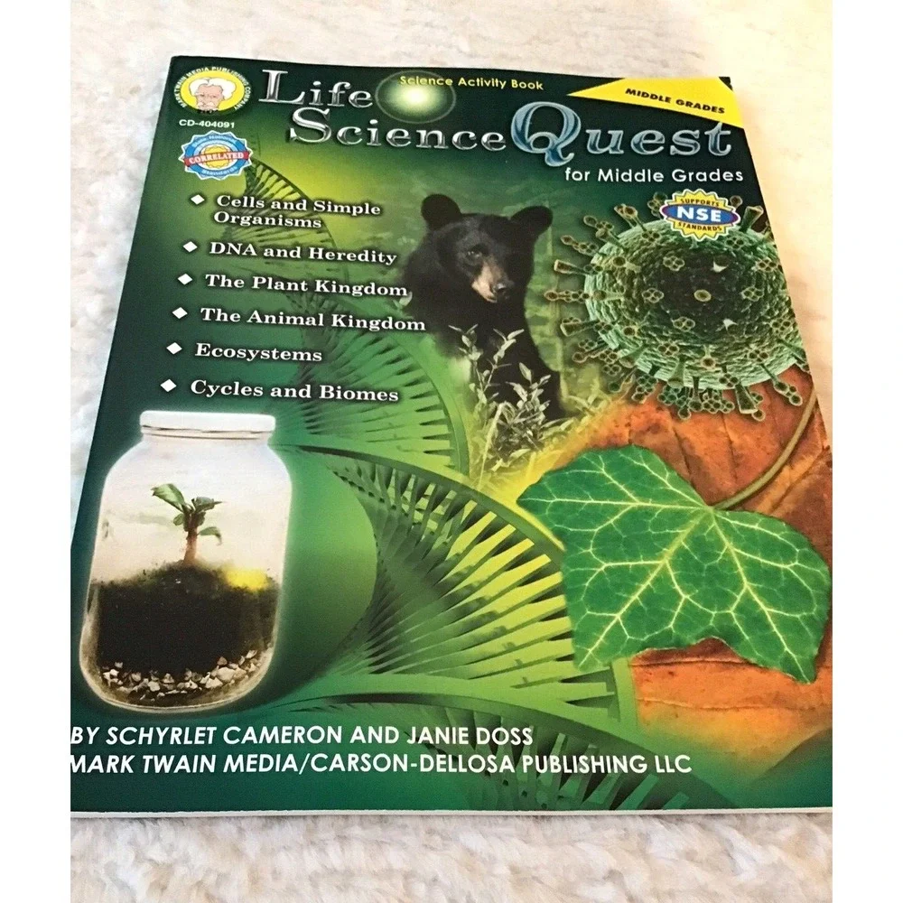 Life Science Books for Middle Grades Quest Homeschool Biology Paperbacks (3)